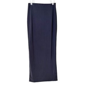 Sorella Elastic Waist Pull-on Pencil Midi Skit Slate Blue Grey Large